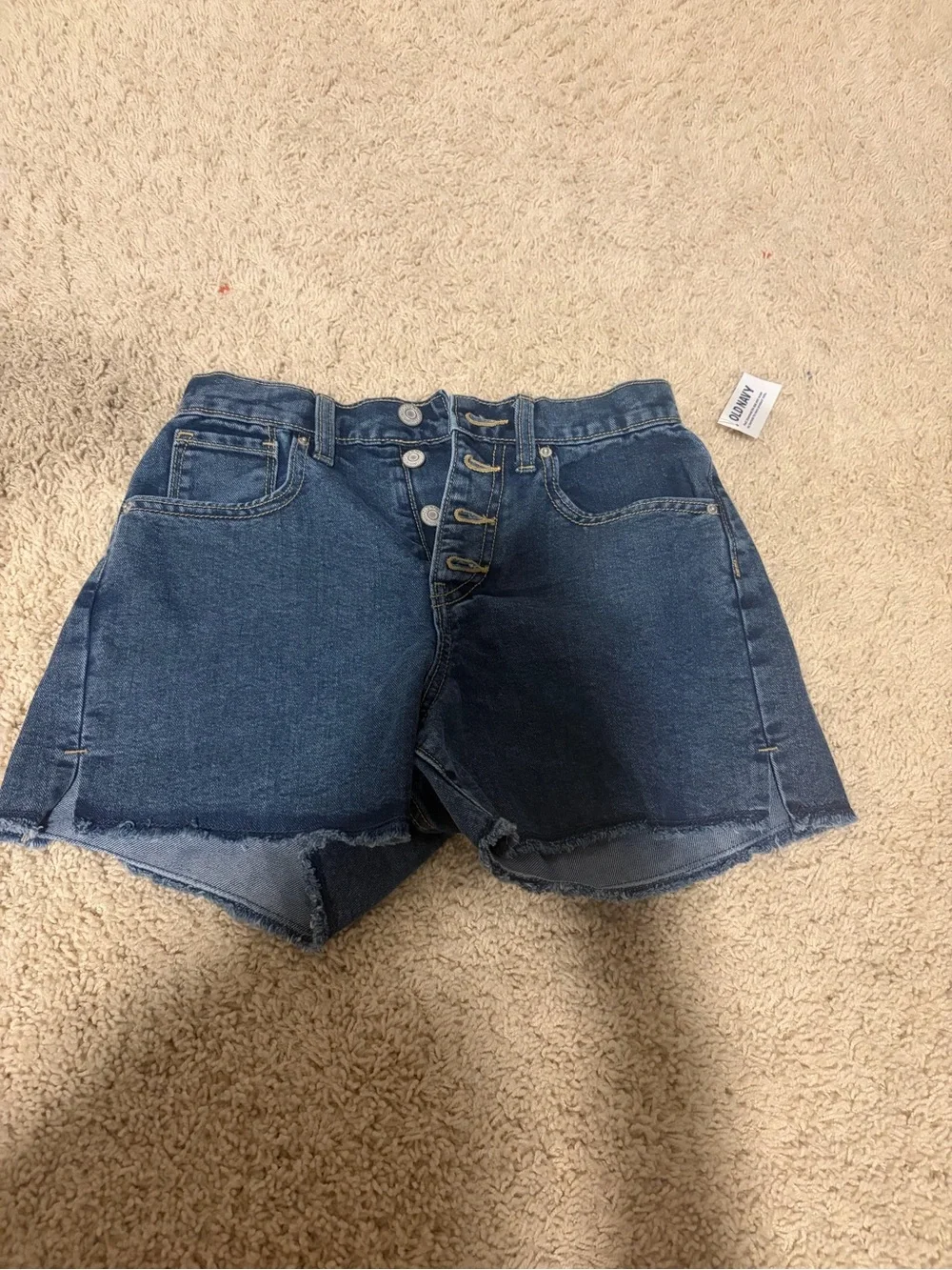 Old Navy Dark Blue Denim Button-Fly Jean Shorts